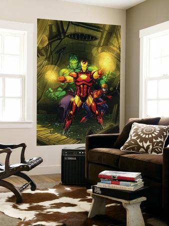 Foto Marvel Adventures Super Heroes No.4 Cover: Iron Man, Hulk and Spider-Man, Roger Cruz - Laminas foto 504072