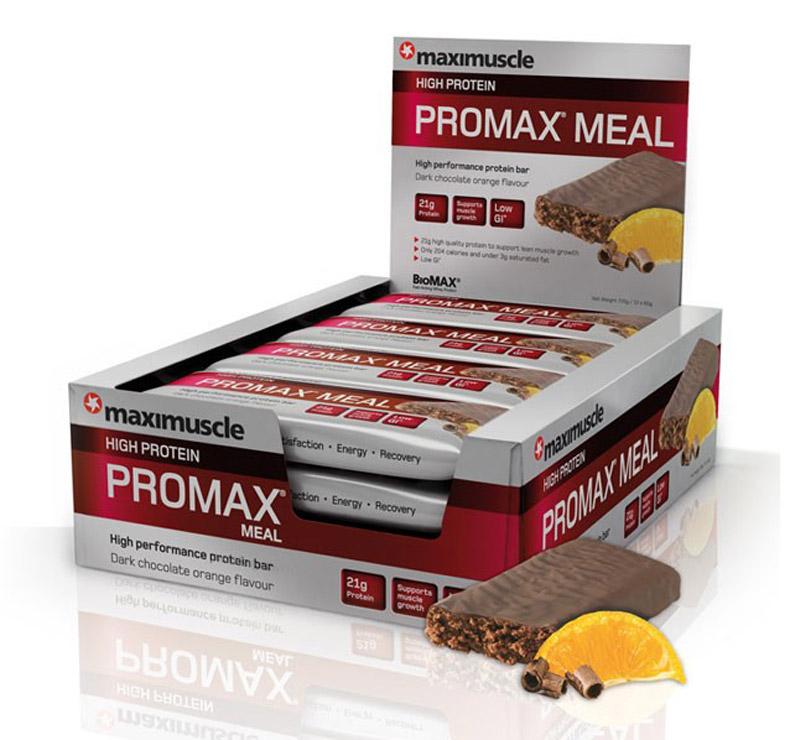 Foto Maximuscle Promax Meal Barritas - 12 x 60gr chocolate - naranja foto 700528
