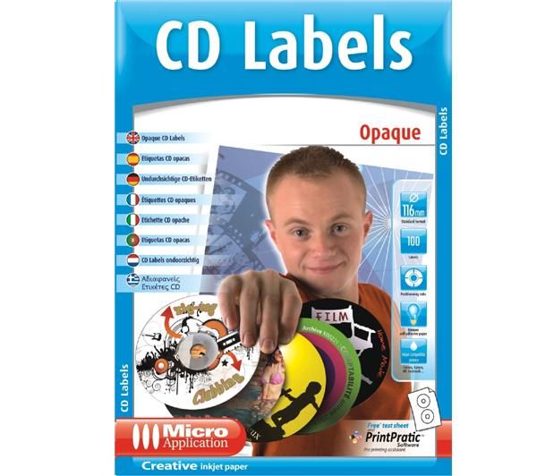 Foto Micro Application Etiquetas CD opacas A4 - 100 unidades foto 741228