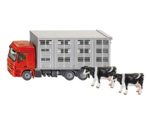 Foto Miniatura camion mercedes actros transporte de ganado con 2 vacas foto 744377