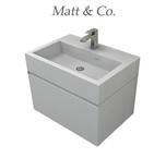 Foto Mueble de baño 60 cm con lavabo en cerámica frontal liso foto 381174