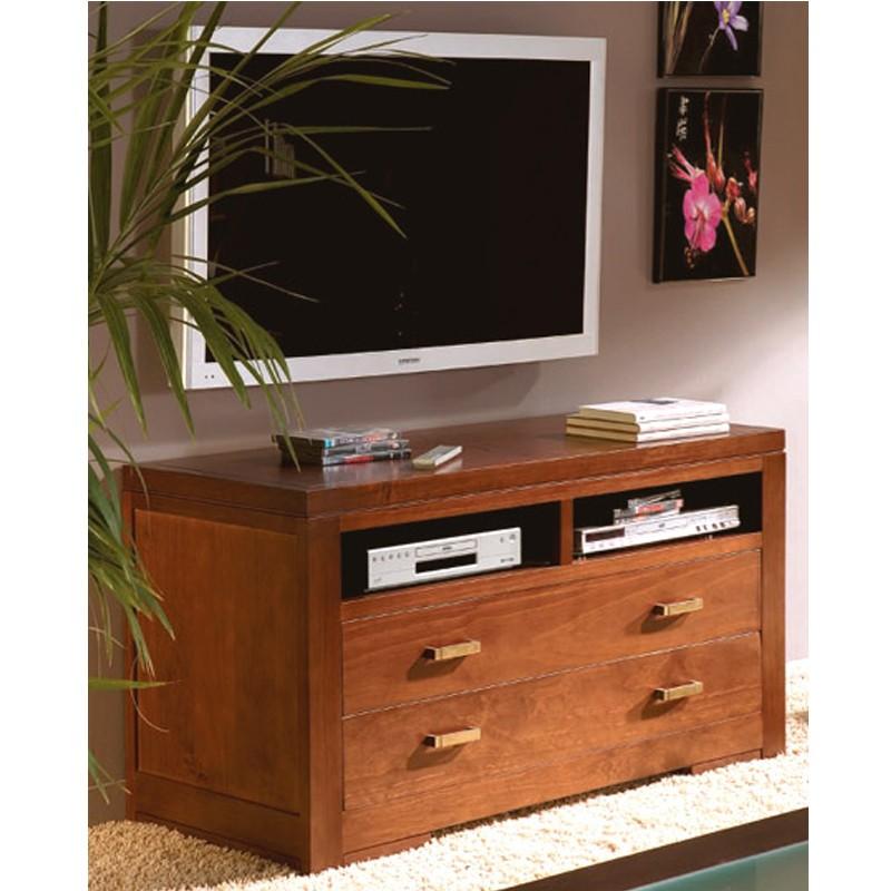 Foto Mueble para TV con 2 cajones, en madera de pino. foto 138393
