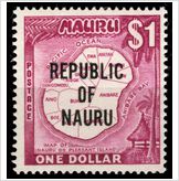 Foto Nauru stamps 1968 map of nauru $1 scott 85 sg 93 mnh topical: maps foto 326601