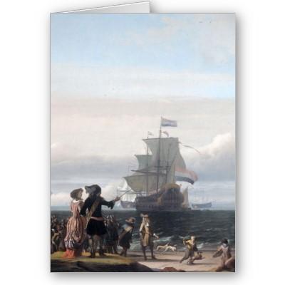 Foto Naves del holandés en la rada de Texel; en el midd Tarjetas foto 150421