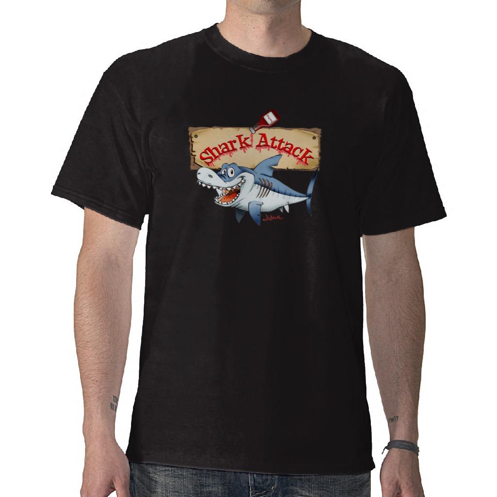 Foto negro del attak del tiburón Camisetas foto 871705
