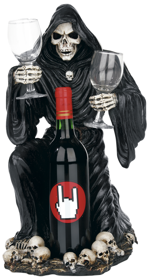 Foto Nemesis Now: Grim reaper bottle & glass holder - Artículo decoración, alto aprox. 45 CMS foto 510943