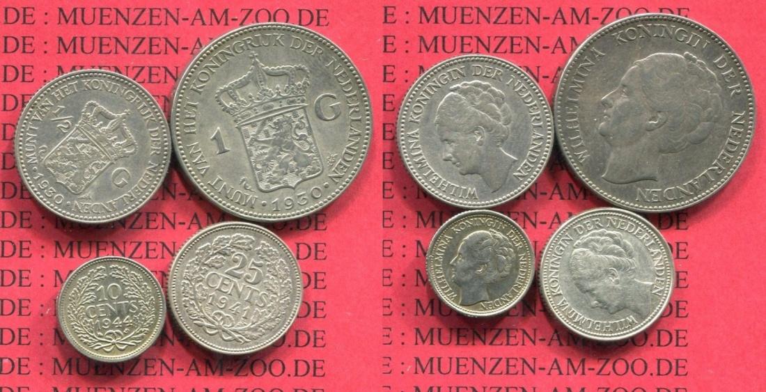 Foto Niederlande Holland, Netherlands 1, 1/2 Gulden 25 Cent 10 Cent 1930 19 foto 196039