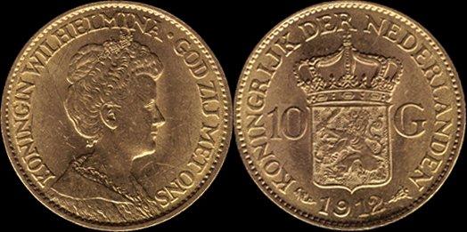 Foto Niederlande, Königreich 10 Gulden, Wilhelmina, Jahr nach unserer Auswa foto 132227