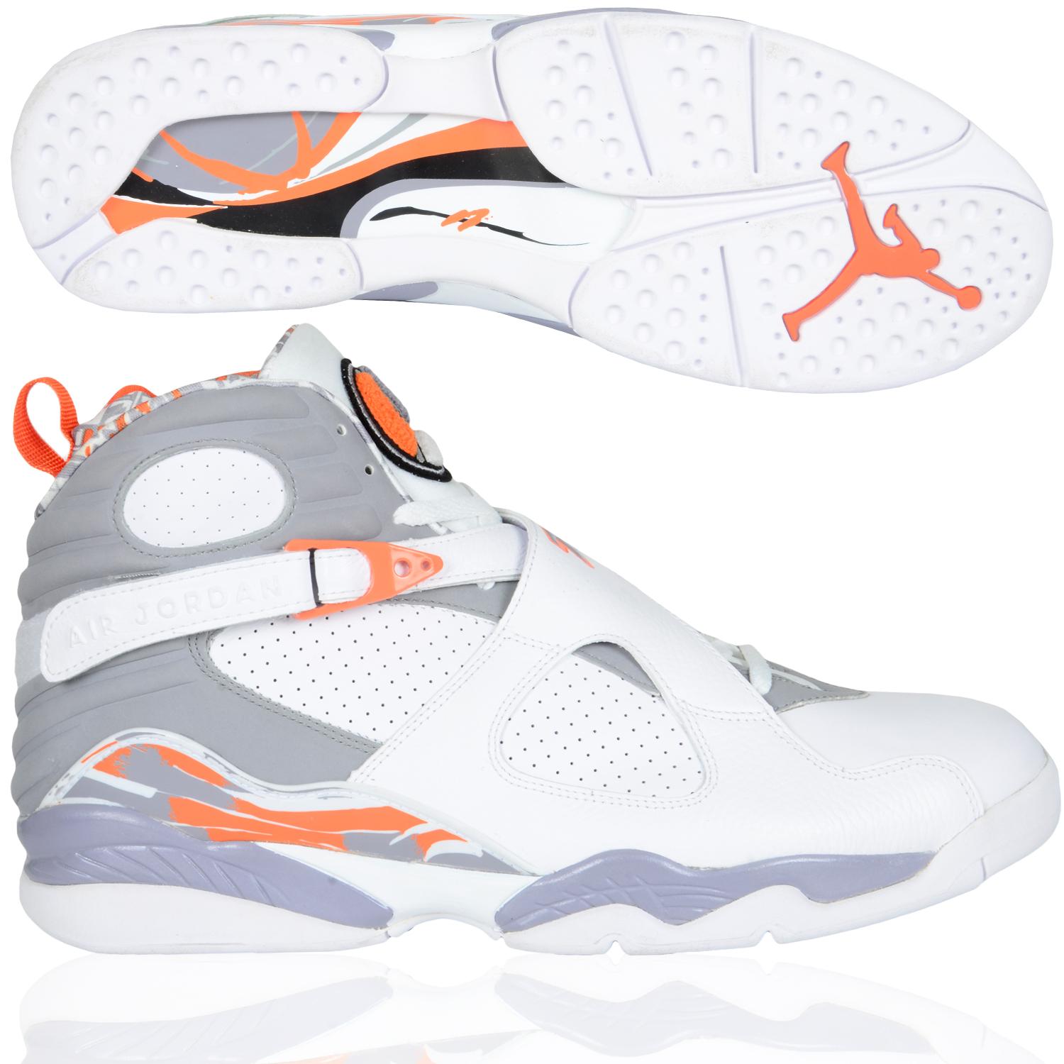 Foto Nike Shoe Air Jordan 8 Retro Zapatillas De Baloncesto Blanco Naranja  foto 276851