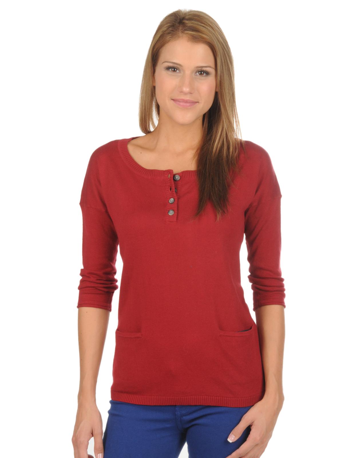 Foto Only Young Organic Button Jersey rojo ruibarbo L foto 80699