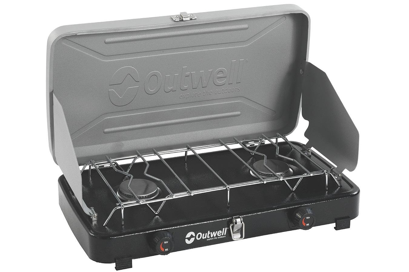 Foto Outwell Chef Cooker Hornillo de gas Deluxe, 2-Burner Stove w/Lid foto 356738