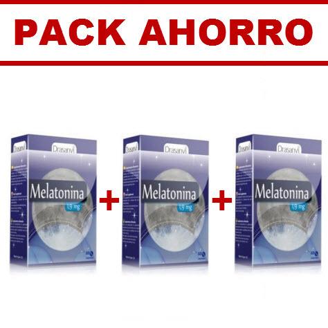 Foto Pack 3 Melatoninas 1,9 mg 60 capsulas Drasanvi foto 366323
