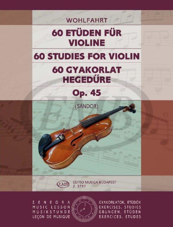 Foto Partituras 60 studies for violin op. 45 de WOHLFAHRT, FRANZ foto 300630