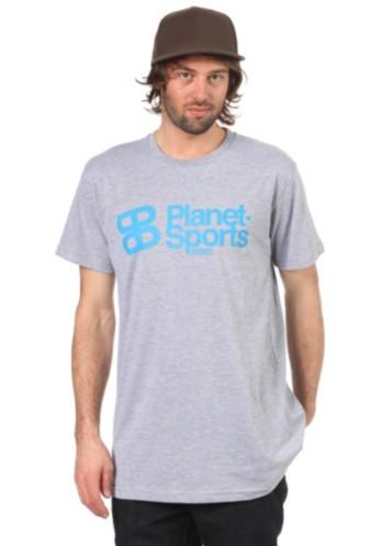 Foto Planet Sports Corporate Logo S/S Slimfit T-Shirt heather grey/cyan foto 542509