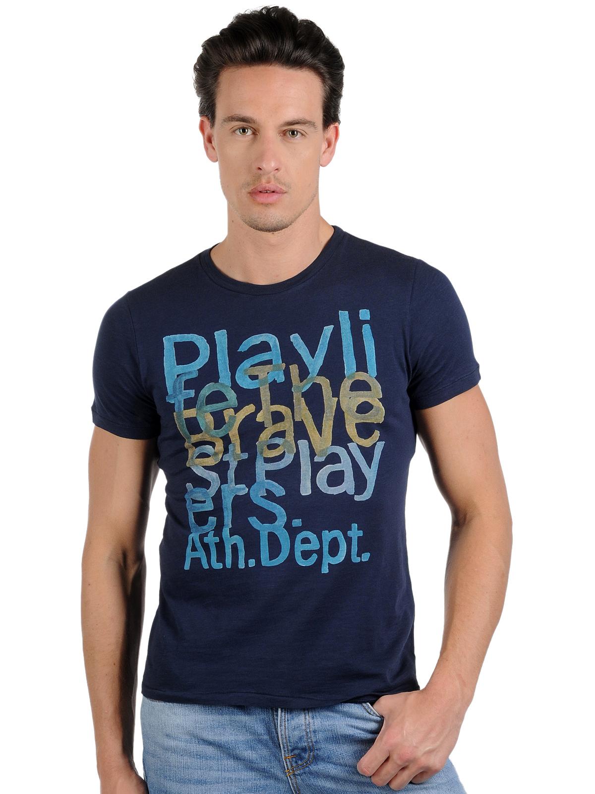 Foto Playlife Camiseta azul marino / gris S foto 827807