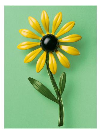 Foto Premium Poster Yellow and Black Flower de Pop Ink - CSA Images, 61x46 in. foto 640248