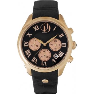 Foto Project D Ladies Chronograph Black Leather Strap Watch Model Numbe ... foto 856942