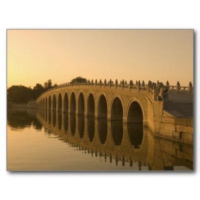 Foto Puente de diecisiete arcos en el lago kunming en P Tarjeta Postal foto 187639