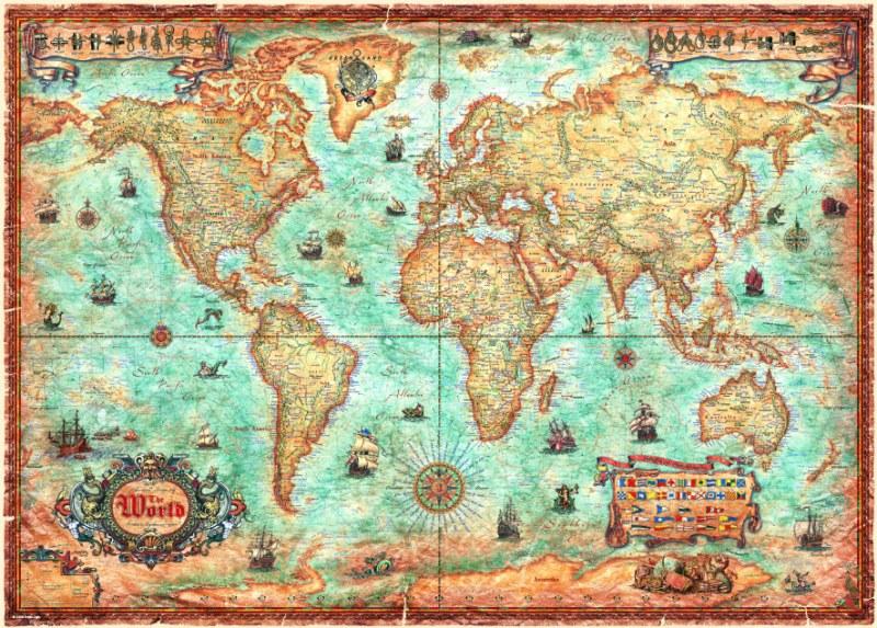 Foto Puzzle Heye De 3000 Piezas The World, Mapa Del Mundo foto 302879