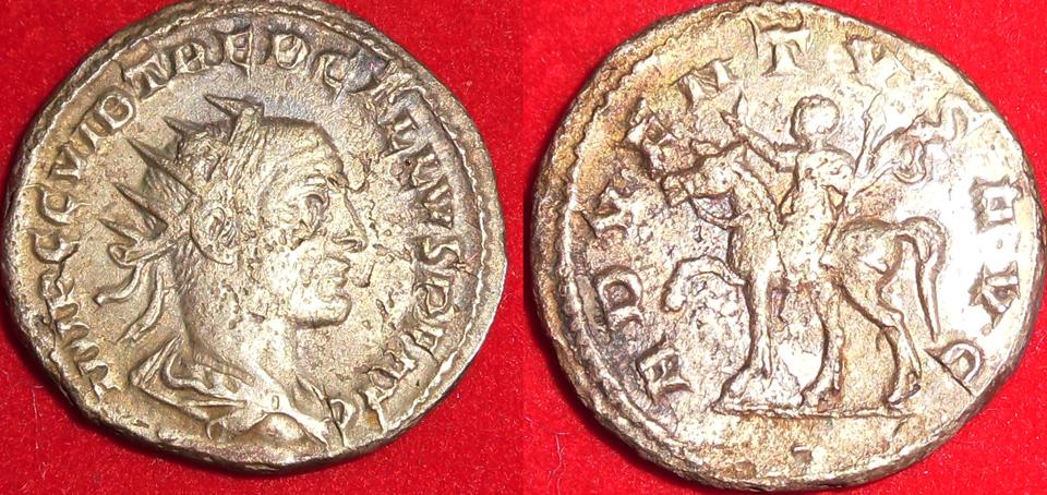Foto Römische Kaiserzeit Trebinianus Gallus Antoninian 251-253 n Chr foto 149927