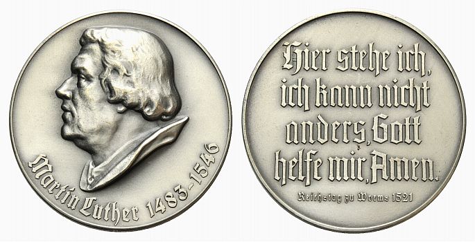 Foto Reformation Martin Luther, Religion und Ethik Ar-Medaille o Jahr( 1983 foto 451773