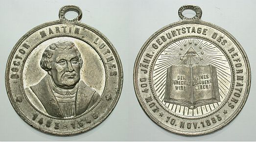 Foto Reformation Martin Luther, Religion und Ethik Zinn-Medaille 1883 foto 336787