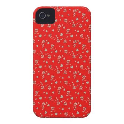 Foto Rojo cereza floral y funda 4S del iPhone 4 del cor Case-mate Iphone... foto 255989