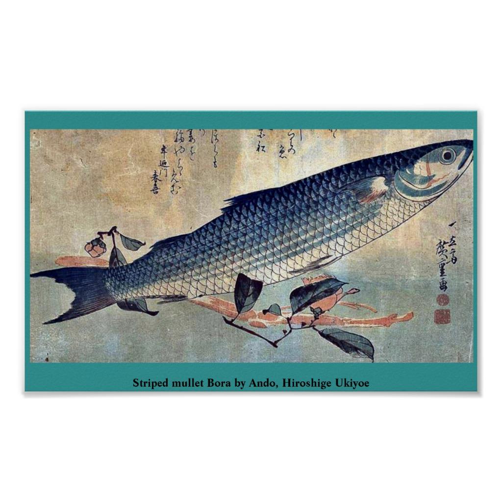Foto Salmonete rayado Bora por Ando, Hiroshige Ukiyoe Poster foto 871329