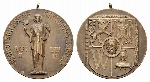Foto Schlesien-Breslau, Stadt Bronze-Medaille 1907 foto 164167