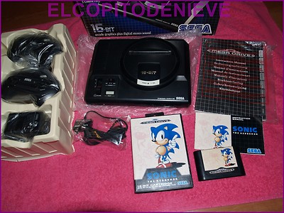 Foto Sega Mega Drive Con Caja Completa 1ª Version Con Sonic Y 2 Mandos foto 328437