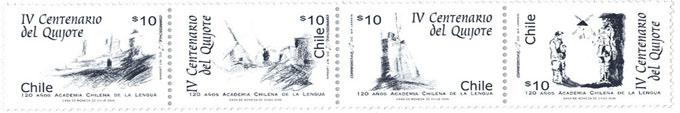 Foto Sello de Chile 1711-1714 IV Centenario del Quijote foto 501976