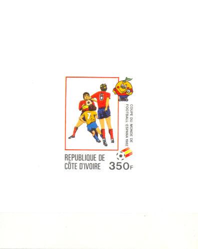 Foto Sello de Costa marfil 9004 Mundial fútbol España 82. Lujo foto 787172