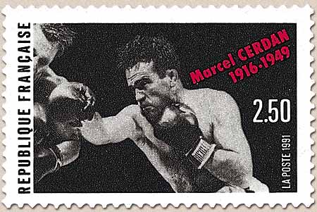 Foto Sello de Francia 2729 Marcel Cerdan. Boxeo