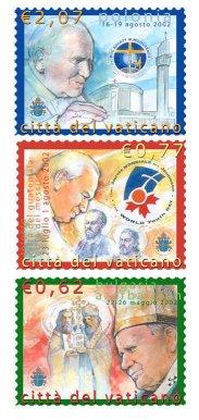 Foto Sello de Vaticano 1325-1327 Viaje de Juan Pablo II
