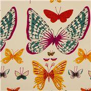 Foto Tela color crema de animales mariposas Alexander Henry USA foto 498924