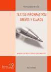 Foto Textos Informativos Breves Y Claros: Manual De RedaccióN De Documentos foto 778589