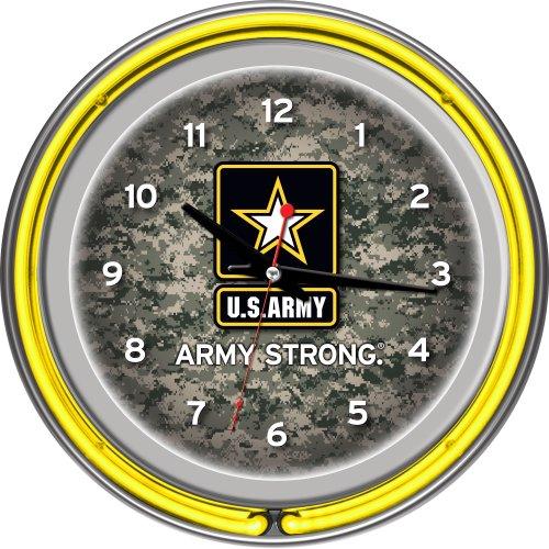 Foto Tg U.S. Army Digital Camo Chrome Double Ring Neon Clock, 14-Inch, Black foto 408706