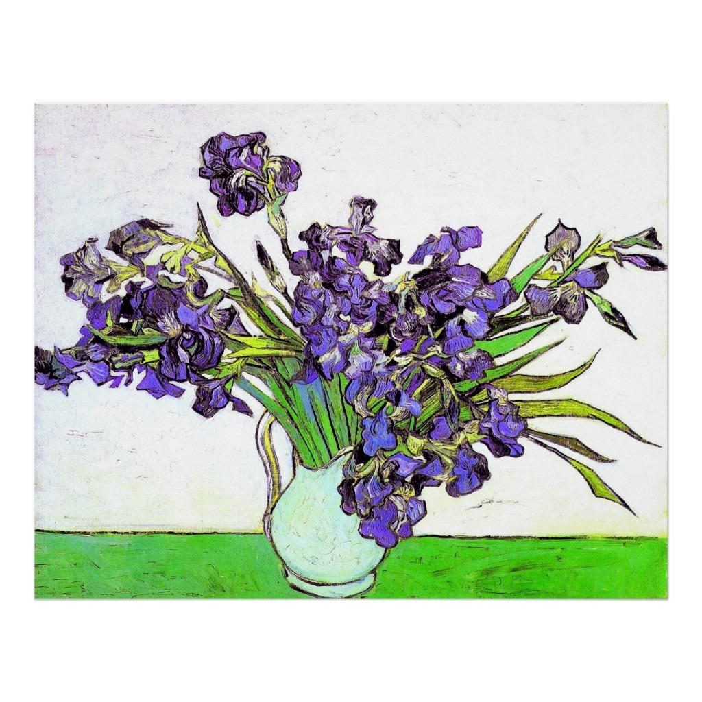 Foto Todavía de Van Gogh florero de la vida, iris viole Poster foto 888735