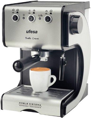 Foto Ufesa CE7141 - Máquina de café (1050 W, 50/60 Hz, 220 , 240 MB/s, 225 x 309 x 271 mm, 3730 g ), color plata y negro foto 152688