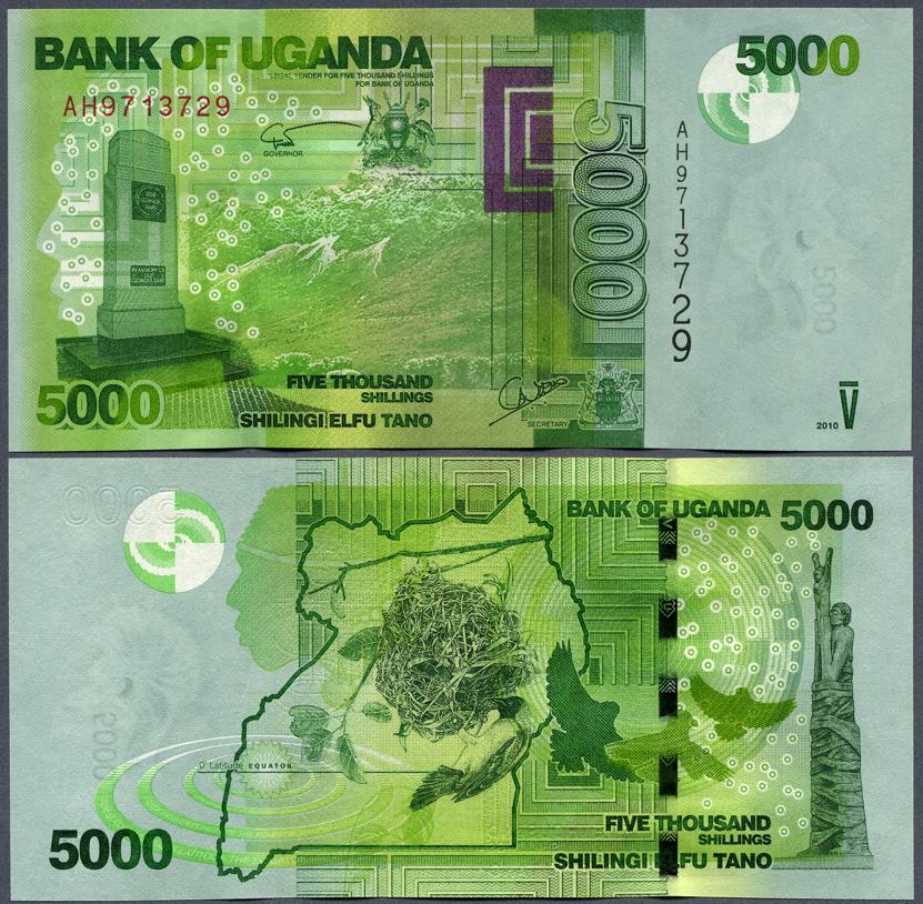 Foto Uganda 5000 Shillingi 2010 foto 804464
