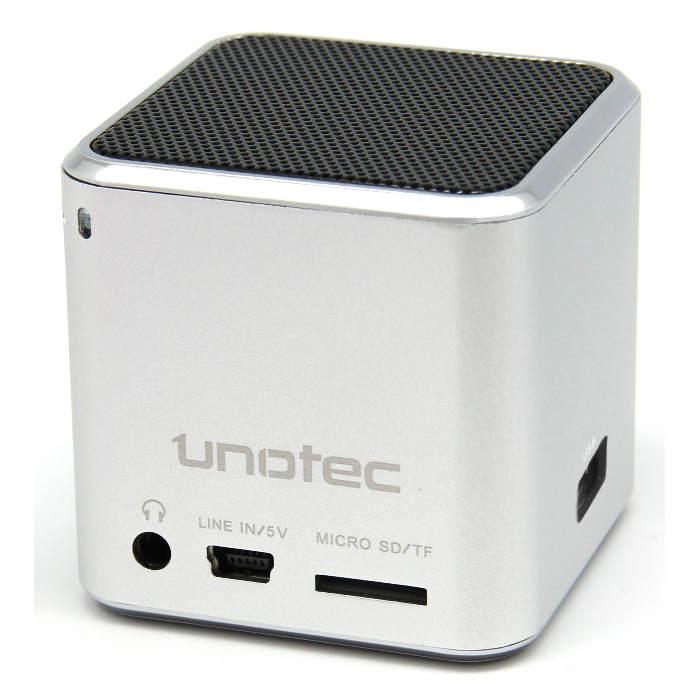 Foto Unotec MaxCube Plus Altavoz MP3 USB/Radio Plata foto 252705