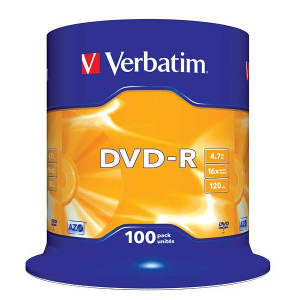 Foto Verbatim dvd-r 16x 4.7gb (100) foto 126685