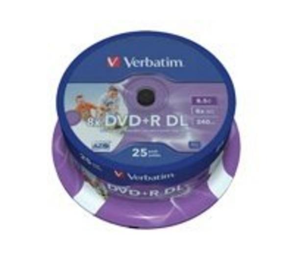 Foto Verbatim Eje o soporte de almacenamiento 25 DVD+R DL doble capa 8,5 Gb 8x - superficie imprimible foto 553562