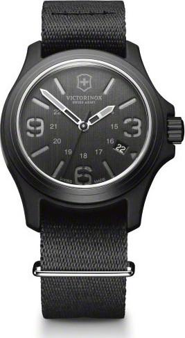 Foto Victorinox Swiss Army Mens Original Carbon Watch - Black Nylon Strap - Black Dial - 241517 foto 98365