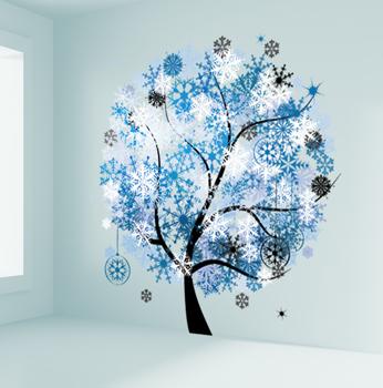 Foto Vinilo decorativo árbol invierno foto 198404