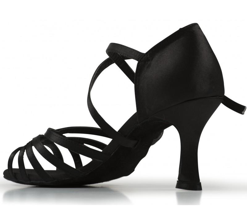Foto Zapato de baileo de tiras cruzadas color negro.