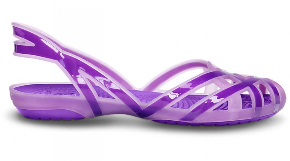 Foto Zapatos Crocs Huarache Slingback Flat Girls J Iris/Neon Purple foto 561704